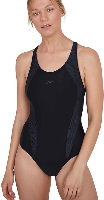 Speedo Women's Allover Panel Laneback Swim Briefs