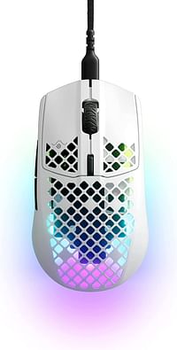 SteelSeries Aerox 3 - Super Light Gaming Mouse - 8,500 CPI TrueMove Core Optical Sensor - Ultra-lightweight 59g Water Resistant Design - Universal USB-C connectivity - Snow