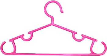 Kuber Industries Plastic 5 Pieces Baby Hanger Set for Wardrobe (Pink)