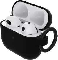 OtterBox Soft Touch Case for AirPods 3rd Gen (2021), Shockproof with Carabiner, Black