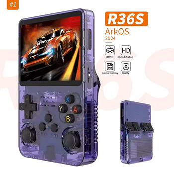 1 PCS Handheld Game Console Retro Arcade HD Large Screen Mini Usb Charging Foreign Trade Game Console R36S Handheld Game Console Random color