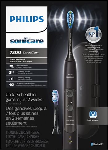 Philips Sonicare Expert Clean 7300 Electric Toothbrush (HX9610/17) Black