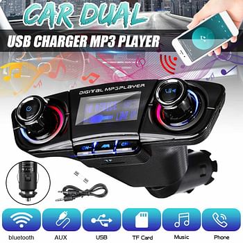 Earldom M60 Bluetooth FM Transmitter Car Kit with Dual USB Port MP3 Player