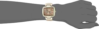 Nine West Women's Strap Watch Natural Tan/Gold