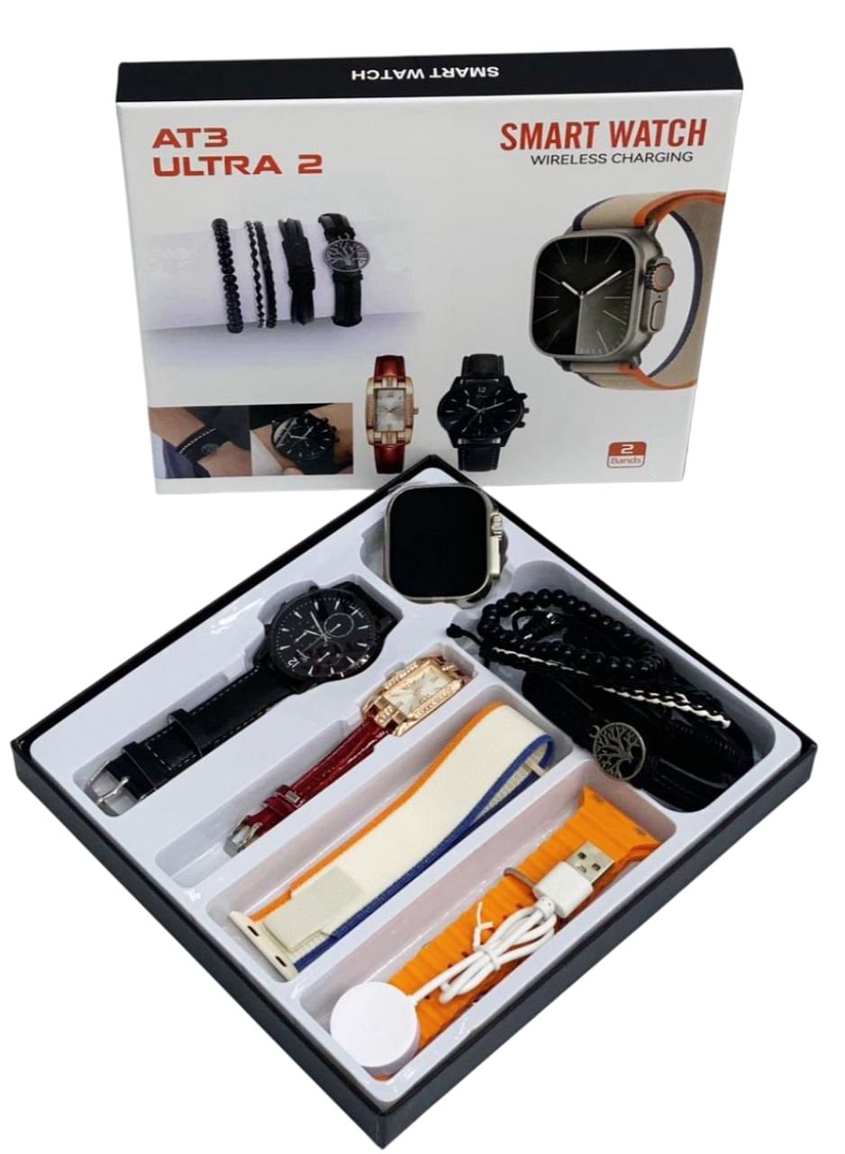 AT3 Ultra 2 Smart Watch Wireless Charging Box Set