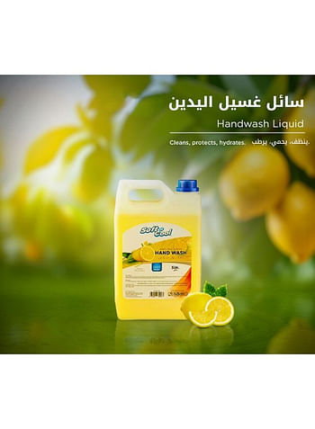 2 Pcs Soft n Cool Hand Wash Liquid Lemon 5L Antibacterial Moisturizing Hand Soap