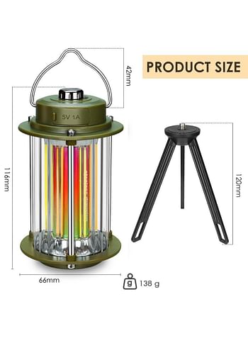 Rechargeable Outdoor Camping Lantern With Power Bank Function, Warm & White Light, Stand & Handle Design