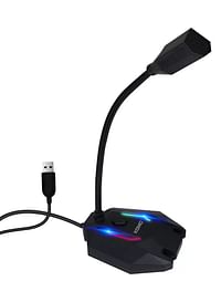 Komc USB Gaming Microphone For PC Laptop Komc M3 HD Sound RGB LED Light