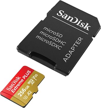 SanDisk Micro SD Extreme Plus Memory Card 256GB 200MB/S With Adapter