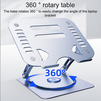 Aluminum Alloy Laptop Stand 360° Rotatable Notebook Holder Liftable Stand for PC Laptop Bracket Tablet Computer