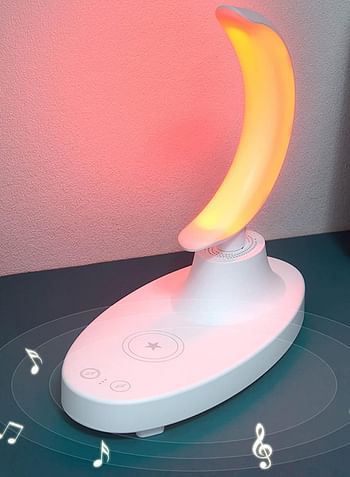 LED Crescent Moon Table Lamp with Wireless Charging Base – Illuminate and Power Up