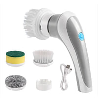 Wireless Clean Brush Multifunctional Electric Brush Cleaner 360 Degree Rotation 3 Replaceable Brush Heads Kichen Accessories