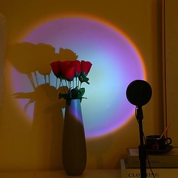 Sunset Projection Lamp, Sunset Light with 180& Rotation LED Projector Lamp, USB Supply Lamp Night Light for Living Room Bedroom Party Home/Wall Decor,Red sunset