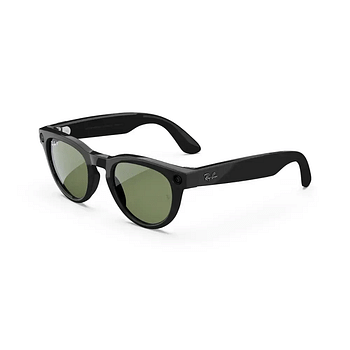 Rayban Meta Headliner Sunglasses Shiny Black / Polar G15 - Green