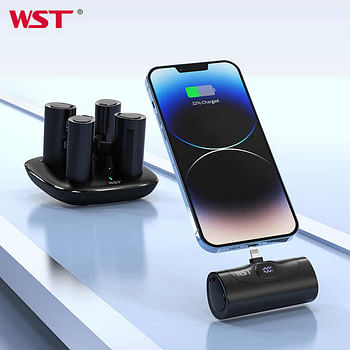 WST Power Bank Fast Charging Phone Holder 5000Mah Portable Charger Capsule Type-C Output Plug Power Bank