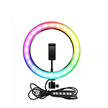 MJ26 RGB LED Soft Ring Light 26cm With Phone Holder