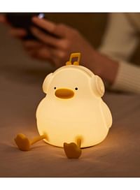 Duck Silicone Night Light for Children with Timer Usb Rechargeable Dimming Touch Lamp Sleeping Bedroom Cartoon Animal Decor Gift