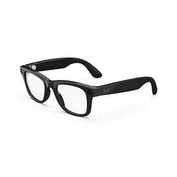 Rayban Meta Wayfarer Sunglasses Shiny - Black / Clear