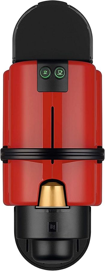 Nespresso Inissia coffee machine Bundle with Aeroccino 3 by Nespresso - Ruby Red