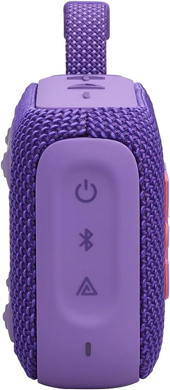 JBL Go 4 - Ultra-Portable Waterproof and Dustproof Bluetooth Speaker Big Pro Sound with punchy bass 7-Hour Built-in Battery Made in part with recycled materials - Purple