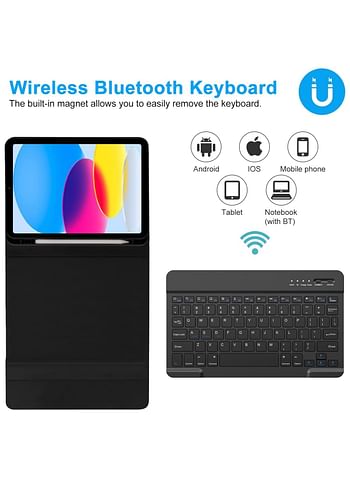 Protective Keyboard Case with Touchpad and Dual Language Support