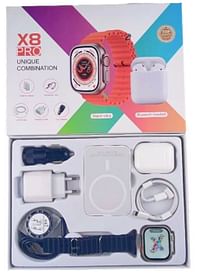 X8 PRO Unique Combination – Complete Smartwatch and Accessories Set (Multicolour)