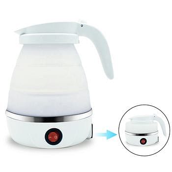 600ML Travel Folding electric water kettle - Collapsible heated hot water boiler For Coffee - Dual Voltage Portable kettle Random color