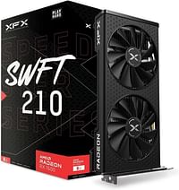 بطاقة رسومات الألعاب XFX SPEEDSTER SWFT210 RADEON RX 7600 CORE مع 8 جيجابايت GDDR6 HDMI 3xDP وAMD RDNA 3 (RX-76PSWFTFY)