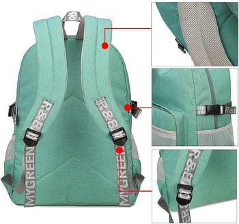 Classic Backpack Haversack Travel School Bag Student Simple Daypack Bookbag by Mygreen - Light Green