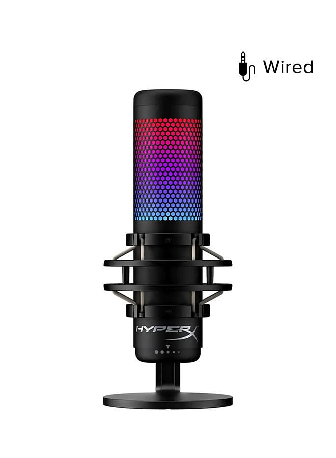 HyperX QuadCast S – RGB USB Condenser Microphone for PC, PS4 and Mac, Anti-Vibration Shock Mount, Pop Filter, Gaming, Streaming, Podcasts, Twitch, YouTube, Discord, Black