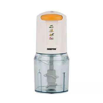 Geepas GC5477 500W Multi Chopper - 500ML Jar Capacity 4 Stainless Steel Blades 2 Speed Mini Food Processor Perfect for Blending & Chopping Fruits Vegetables & More