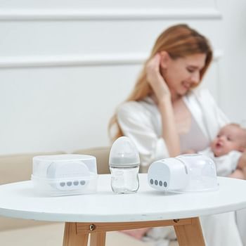 Bellababy Hands-Free Breast Pumps Wearable, Electric Double Breast Pumps Portable Wireless Low Noise, 4 Modes & 6 Levels Suction, Come with 24mm flanges and 17mm, 19mm, 21mm Inserts, 6 oz - 2 Packs