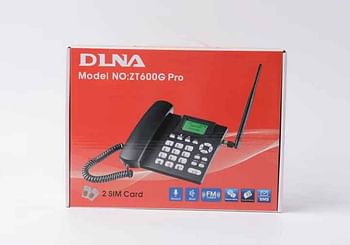 GSM fixed wireless phone DLNA ZT600G Pro dual sim card slot with FM Mp3 support multi language desktop phone for home