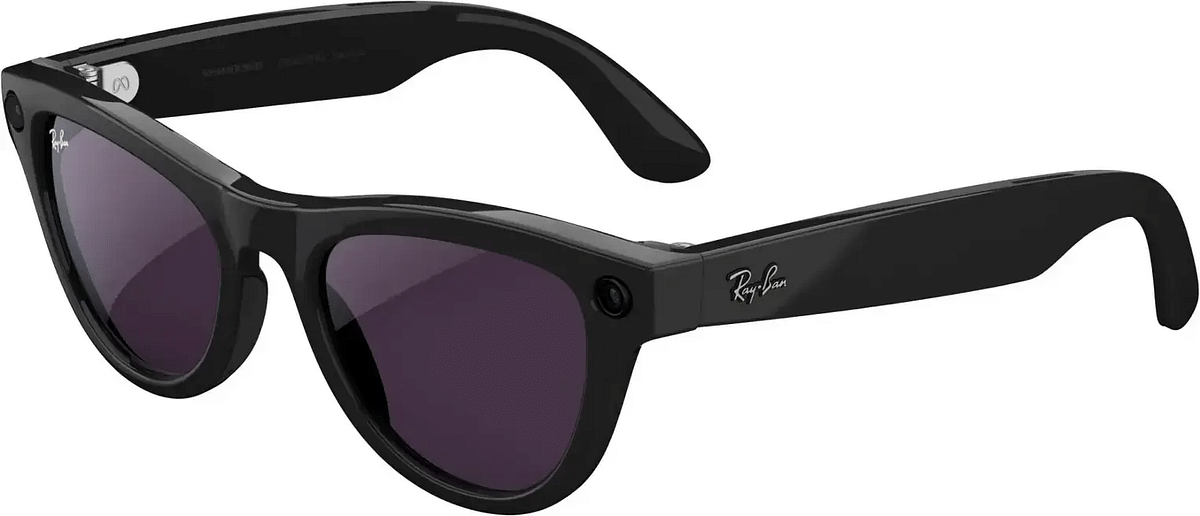 Ray-Ban Meta Skyler Sunglasses Shiny Black / Transitions Amethyst