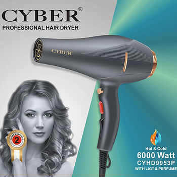 Cyber Professional Hair Dryer Hot & Cold with Light Gray