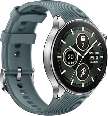 OnePlus Watch 2 Black Steel 32GB 100-Hour Battery Health & Fitness Tracking Sapphire Crystal Design Dual-Engine Wear OS by Google