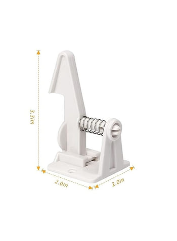 3Pcs Child Safety Cabinet Locks Heavy Duty Spring-Loaded Baby Proof Latch for Cabinets Drawers Appliances Easy Install with Adhesive Durable Invisible Design Horse White