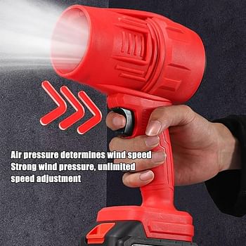 Car Dryer,Turboglass Car Blower,Portable Cordless Car Dryer Air Blower,Handheld High Powered Car Wash Car Blower for Cleaning ,Camping, Outdoor- Red