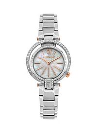 Police Women's Aranui Analog Quartz Watch With White Dial and Silver Stainless Steel Bracelet P 156977LS-28M