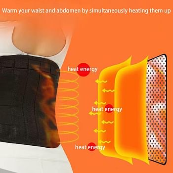 Self Heating Waist Support Belt Magnetic Therapy Back Brace For Men Women Pain Relief