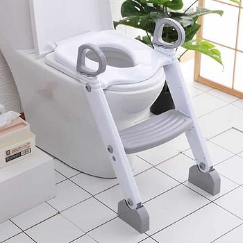 Children Baby Potty Toilet Seat Chair Trainer Training For Kids With Step Stool Ladder Random color