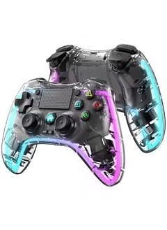 Wireless PS4 Controller, Dual Vibration Game Joystick Controller for Play station 4/Pro/Slim with Sensitive Touch Pad, Built-in Speaker, Stereo Headset Jack, 6-axis Motion Control