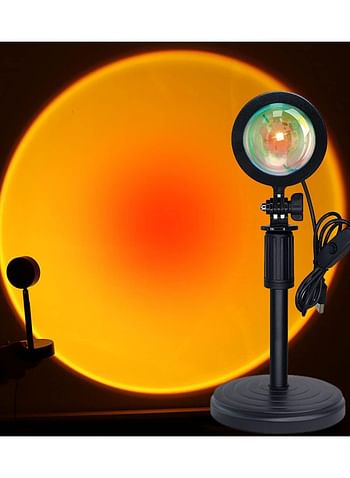 Sunset Projection Lamp, Sunset Light with 180° Rotation LED Projector Lamp, USB Supply Lamp Night Light for Living Room Bedroom Party Home/Wall Decor,Red sunset