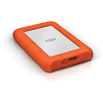 Lacie Rugged Mini Hard Drive 2TB Compatible With Windows and Mac (LAC9000298) Orange