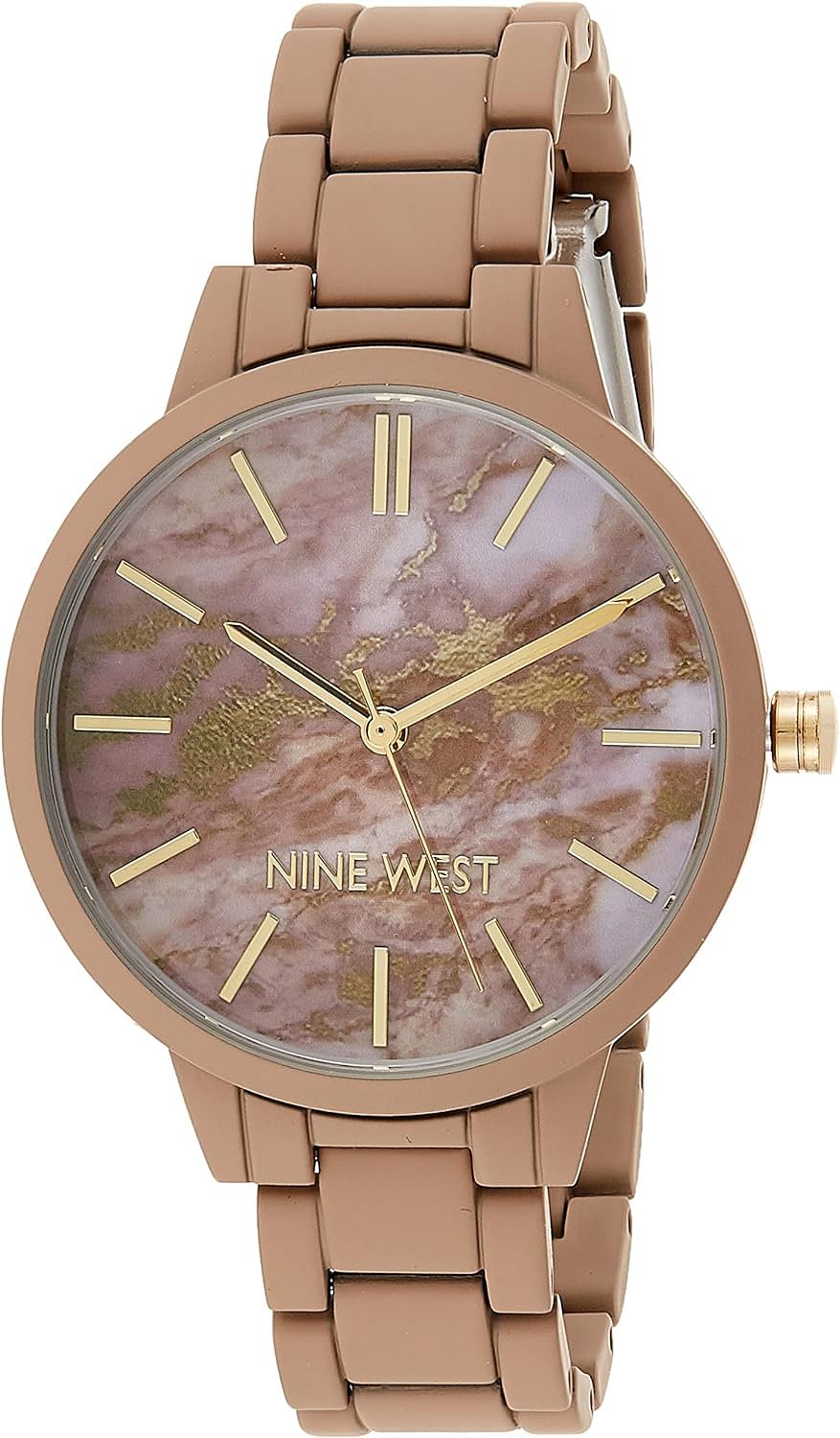 NINE WEST Women's Rubberized Bracelet Watch NW/2726 Taupe NW/2726MATP