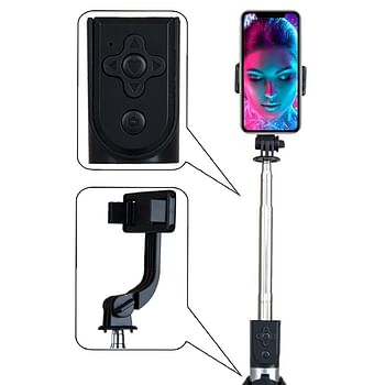 Selfie Monopod Bluetooth + Tripod (Tripod) Z6 (length / height 170 cm) with remote control - Black