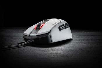 Roccat Kain 122 AIMO RGB Gaming Maus (16.000 Dpi Owl-Eye Sensor, 89G leicht, Titan Click Technologie) - White