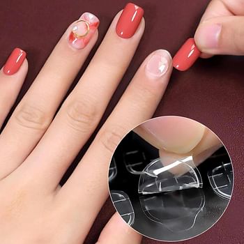 (10 Sheets/240 PCS) Nail Glue Sheets, Nail Art Glue Adhesive Tape, Double Sided Nail Stickers