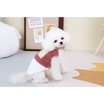 Hong Pet Patchwork Coat Small- Puce Color