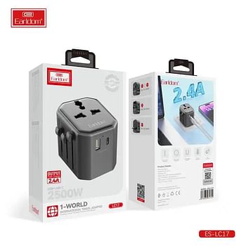 Earldom USB International Travel Adapter With Type C to USB 3.0 Adapter/Universal Travel Adapter